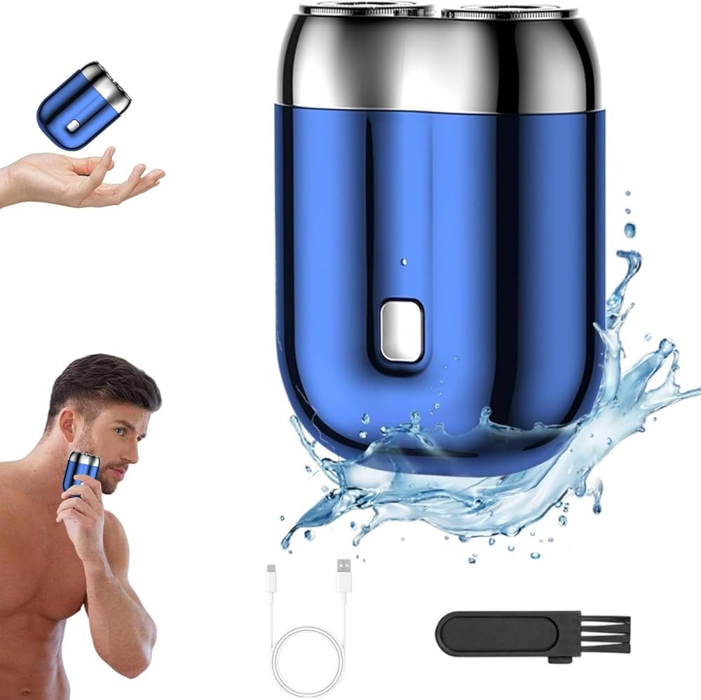 Mini Shavers for Men, Washable Double Head