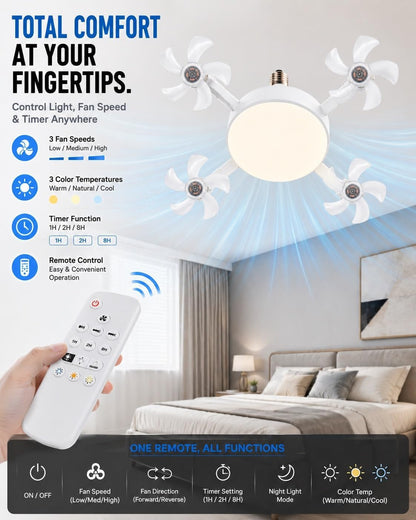 Drone Style Led Ceiling Fan Light