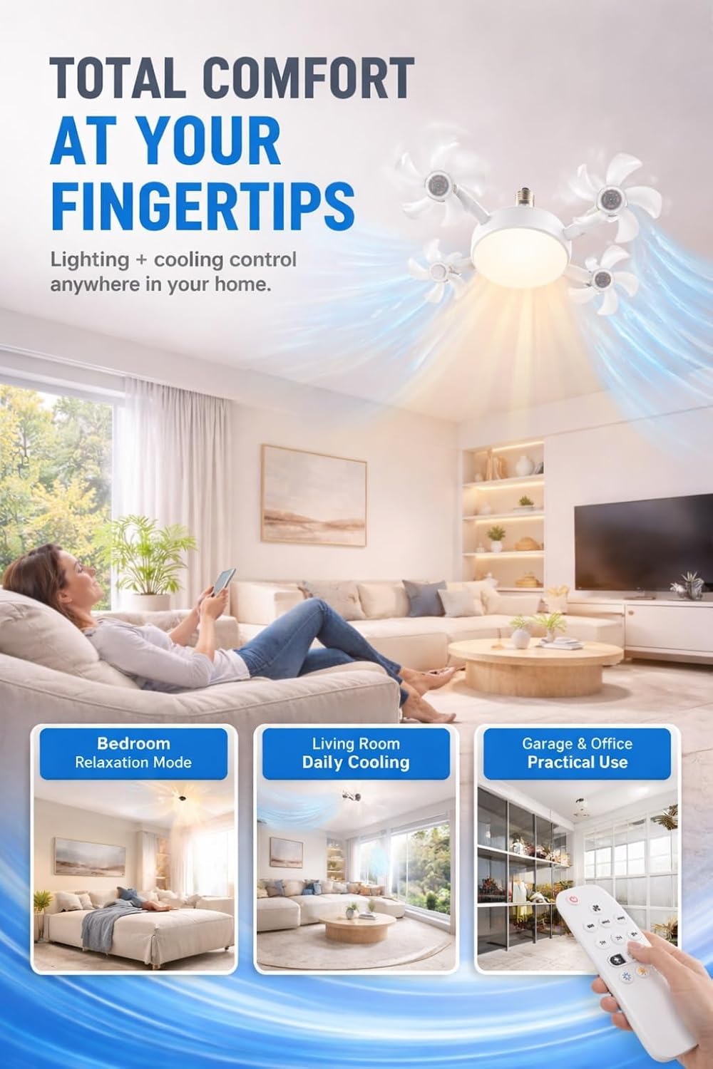 Drone Style Led Ceiling Fan Light