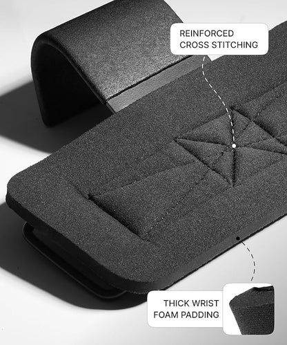 Heavy Duty Metal Lifting Hooks – 1 Pair, Padded Wrist Support for Deadlift & Pull Up