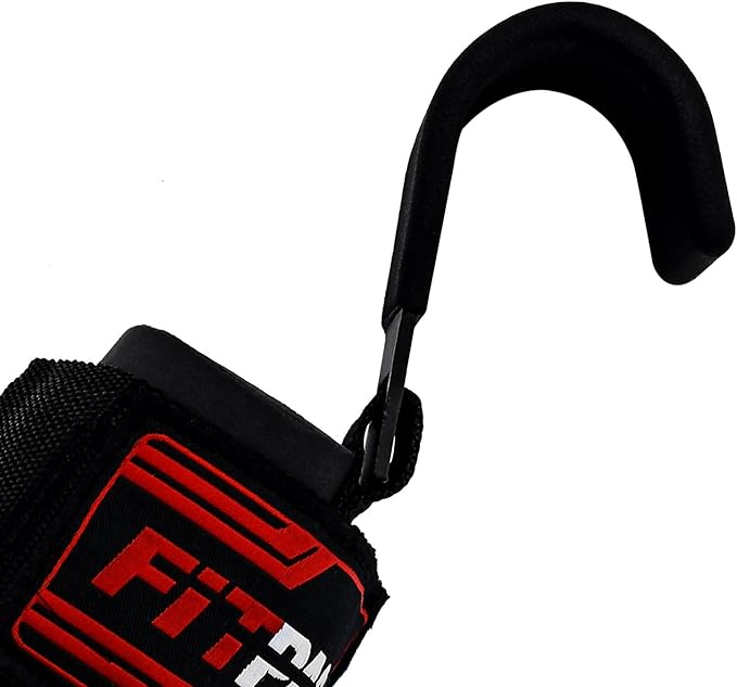 Heavy Duty Metal Lifting Hooks – 1 Pair, Padded Wrist Support for Deadlift & Pull Up